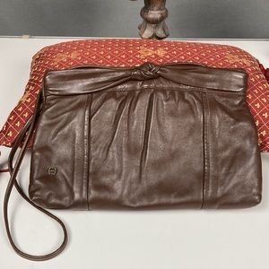 ETIENNE AIGNER brown leather handbag, vintage
